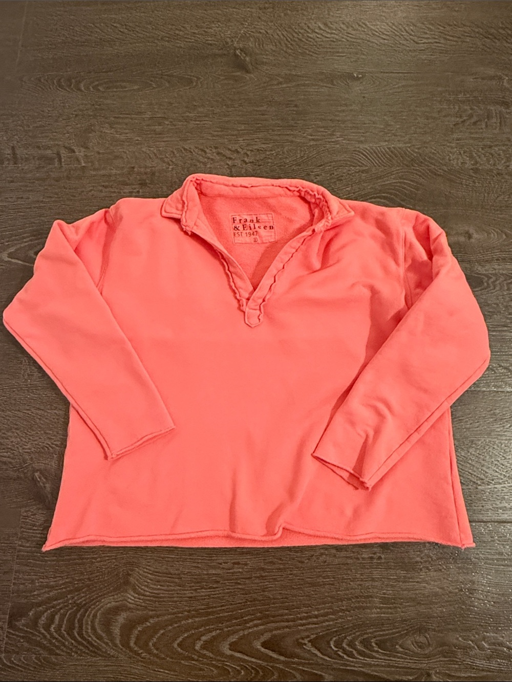 Frank & Eileen Fleece Popover Henley Size Large